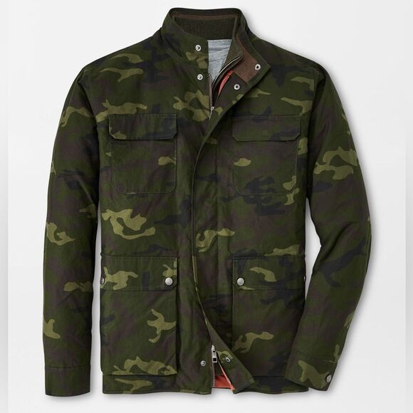 Peter Millar Other - NEW Peter Millar Men's XL Olive Branch Camo Waxed Cotton Field Jacket $328 (F-5)